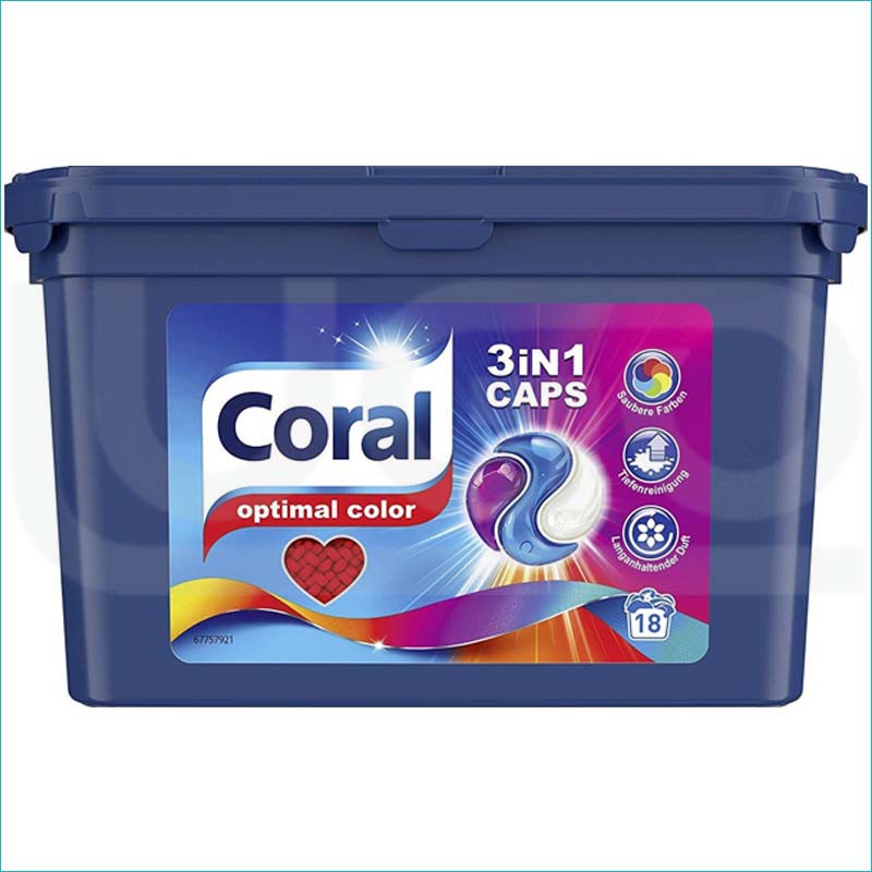 Coral kapsułki do prania 18szt. Optimal Color