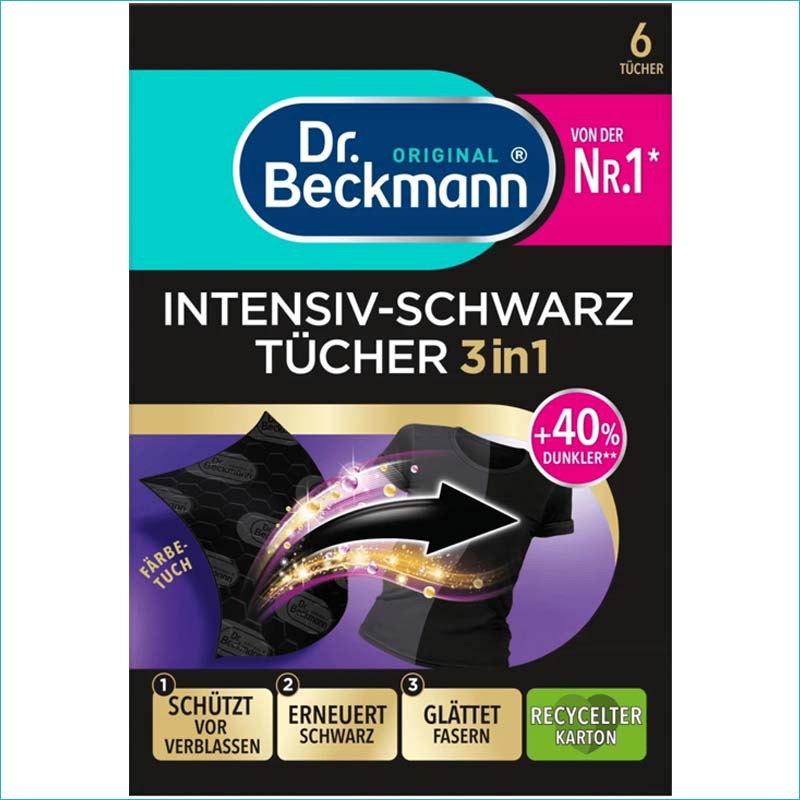 Dr Beckmann chust. do prania czarnych tkanin 6szt.