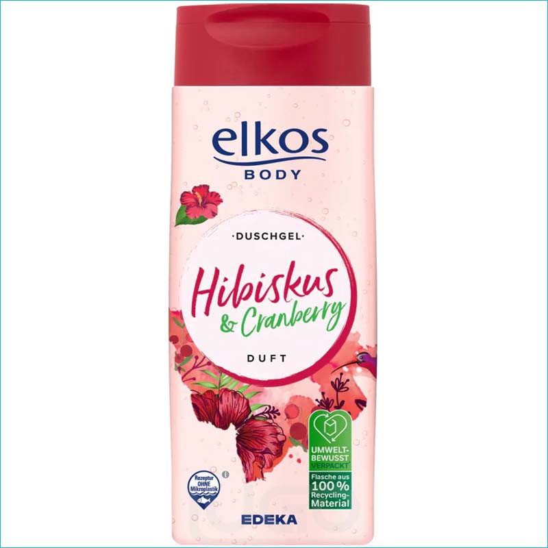 Elkos żel pod prysznic 300ml. Hibiskus&Cranberry