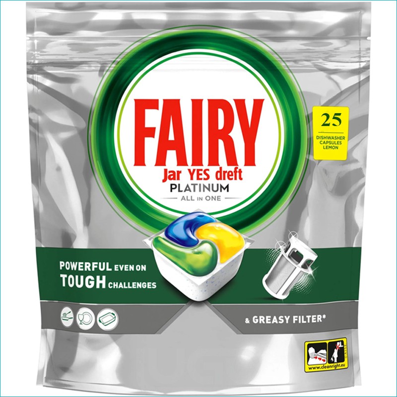 Fairy Platinum kapsułki do zmywarki 25szt. Lemon