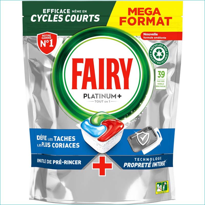 Fairy Platinum Plus kapsułki do zmywarki 39+ Blue