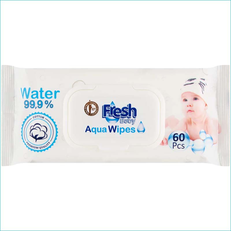 Fresh chusteczki nawilżane 60szt. Aqua Wipes EKO