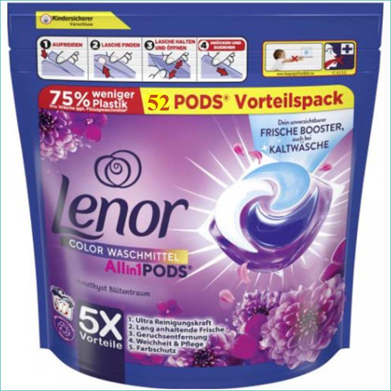 Lenor 3w1 kapsułki do prania 52szt. Color Amethyst