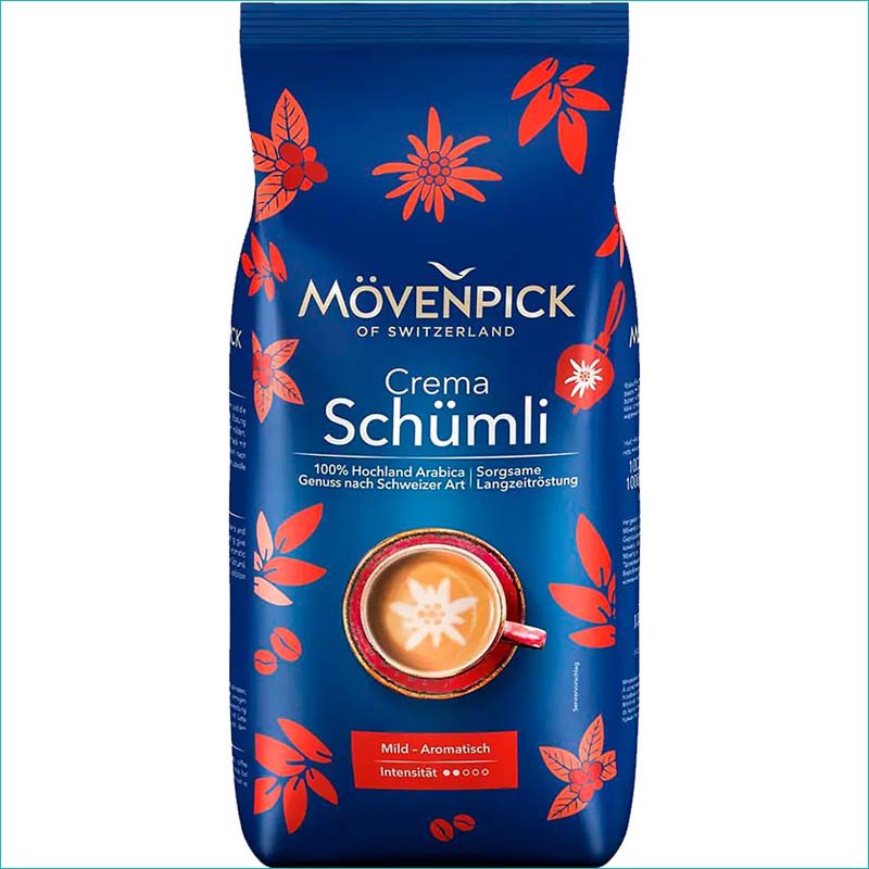 Movenpick kawa ziarno 1kg. Crema Schumli