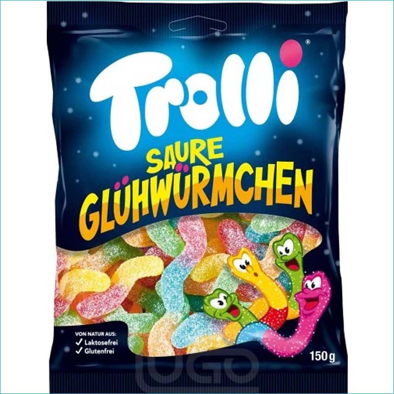 Trolli żelki 150g. Gluhwurmchen Saure