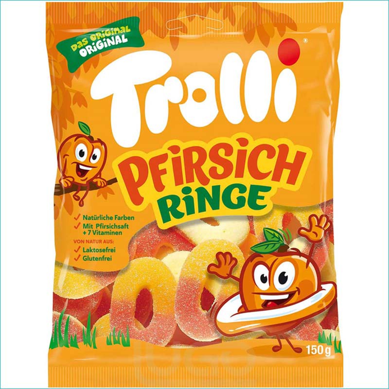 Trolli żelki 150g. Pfirsich Ringe