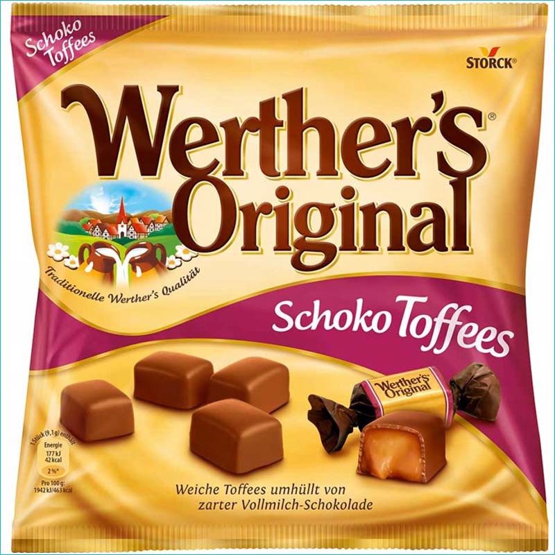 Werther's cukierki 180g. Schoko Toffees