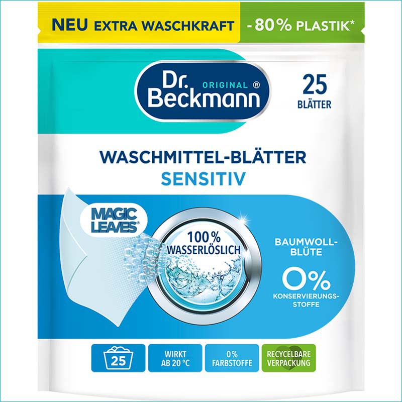 Dr. Beckmann detergent  do prania w listkach 25szt. Sensitiv