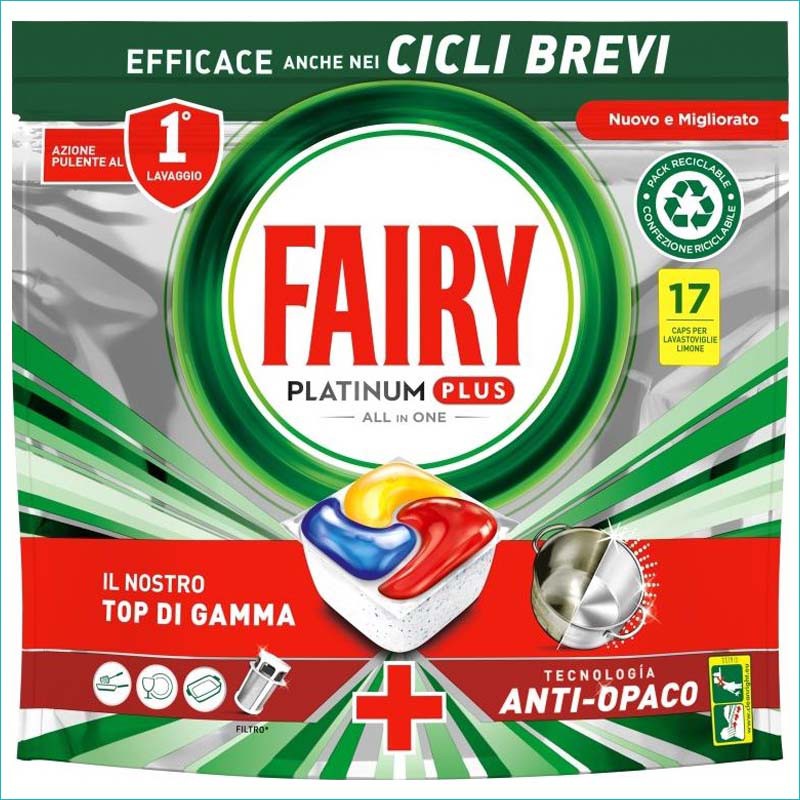 Fairy Platinum kapsułki do zmywarki 17+ Lemon