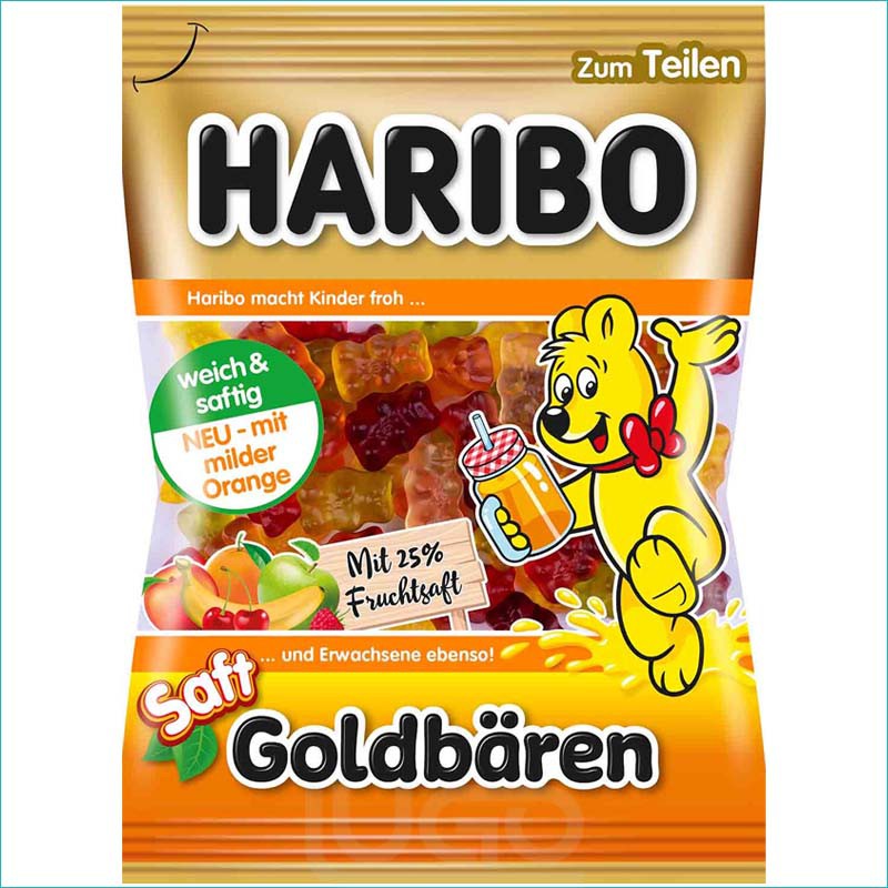 Haribo żelki 160g. Goldbaren Saft