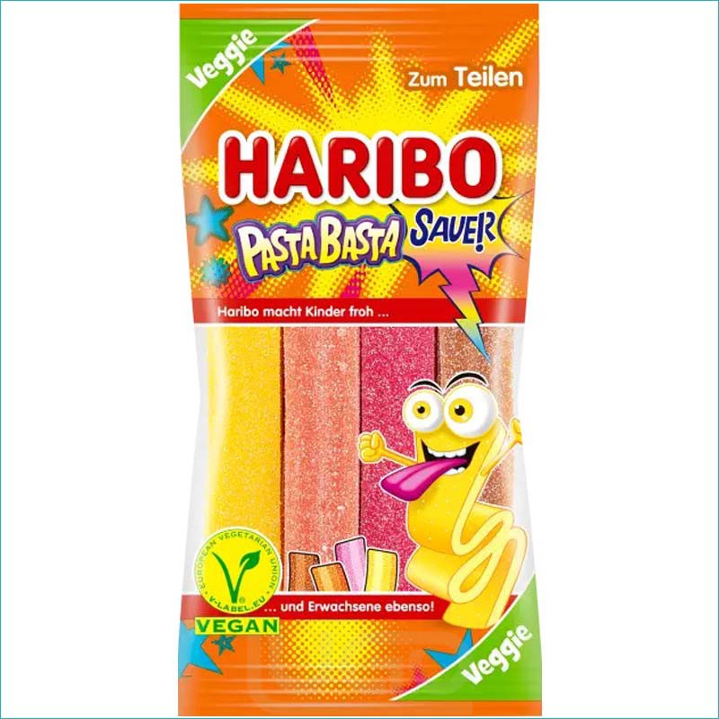 Haribo żelki 160g. Pasta Basta Sauer