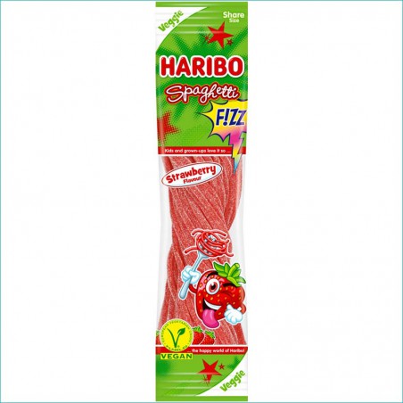 Haribo żelki 200g. Spaghetti Strawberry Flavour