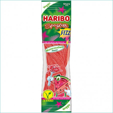 Haribo żelki 200g. Spaghetti Watermelon Flavour