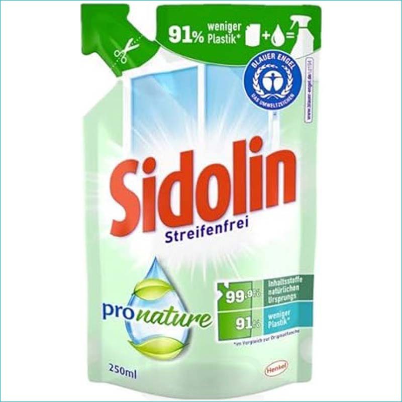 Sidolin płyn do szyb i luster zapas 250ml ProNatur