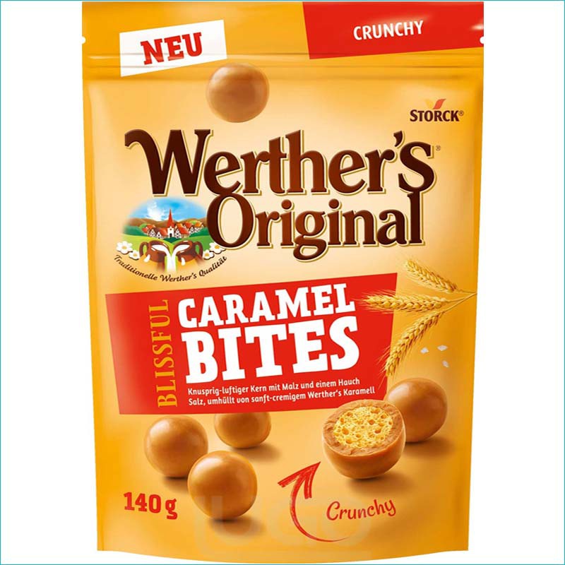 Werther's caramel bites 140g. Crunchy