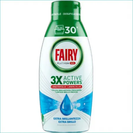 Fairy Platinum żel do zmywarki 600ml. Extra Brillante Marina /12/