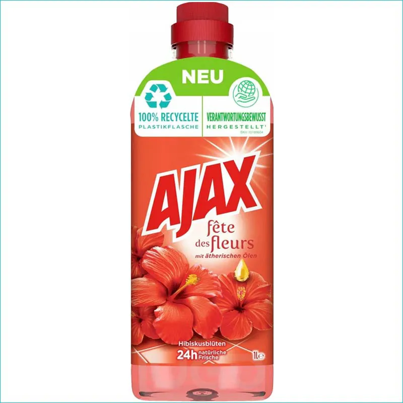 Ajax płyn do podłóg 1L. Hibiskusbluten /12/