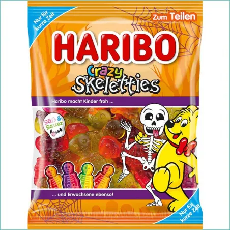 Haribo żelki 160g. Crazy Skeletties