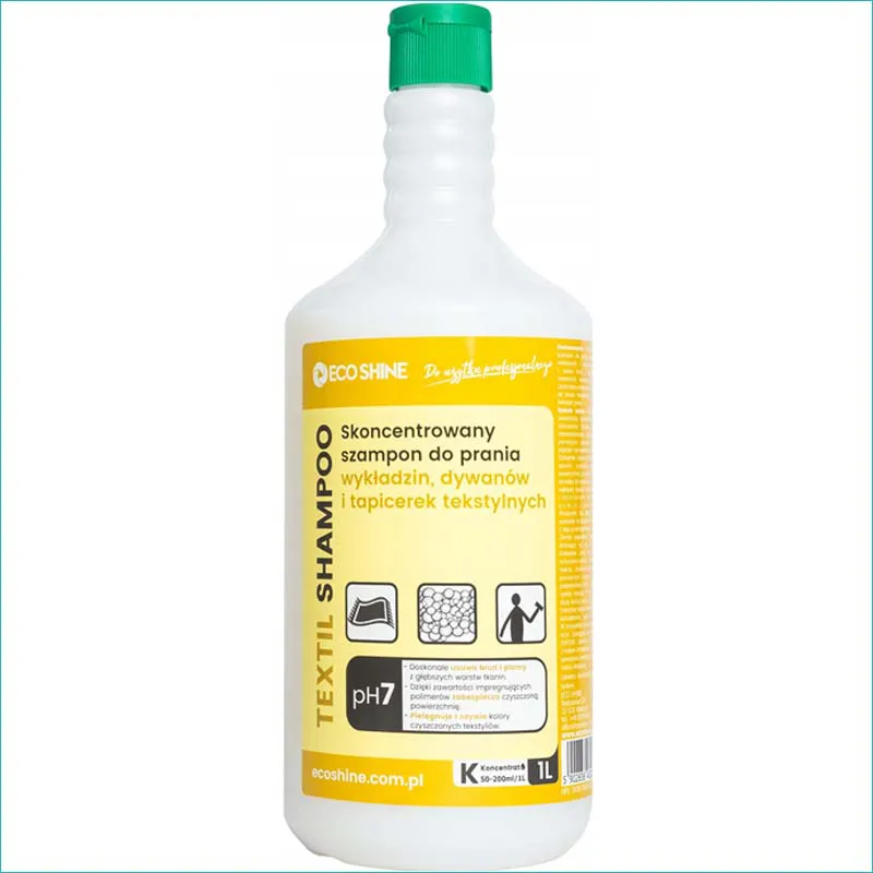 Eco Shine Textil Shampoo szampon do prania dywanów i tapicerek 1l. /12/ Eco Shine Textil Shampoo szampon do prania dywanów i tapicerek 1l. /12/