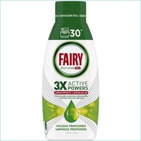 Fairy Platinum żel do zmywarki 600ml. Limone /12/