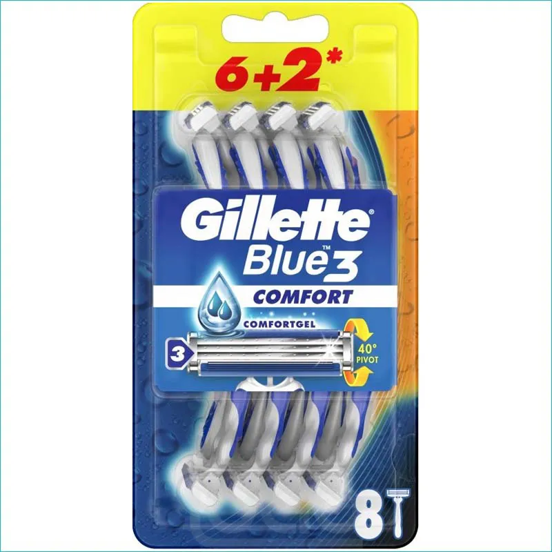 Gillette blue 3 Comfort 6+2szt. /6/