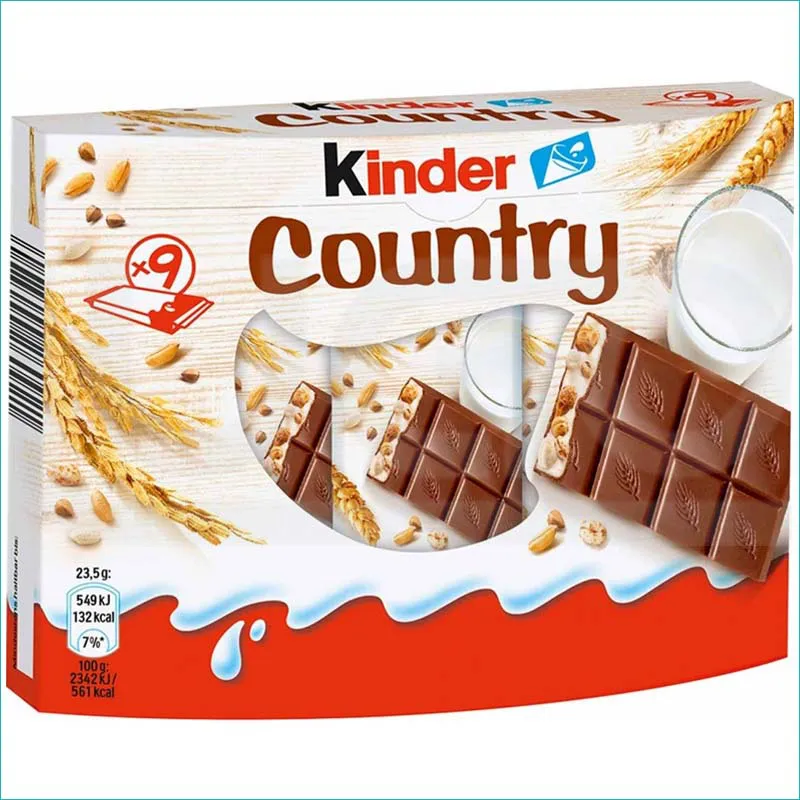 Kinder Country czekoladki z nadzieniem 9szt. Kinder Country czekoladki z nadzieniem 9szt.