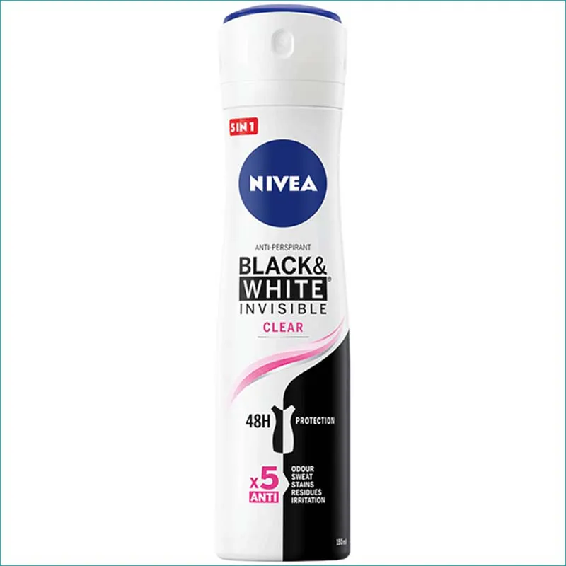 Nivea dezodorant 150ml. Black&White Clear /30/