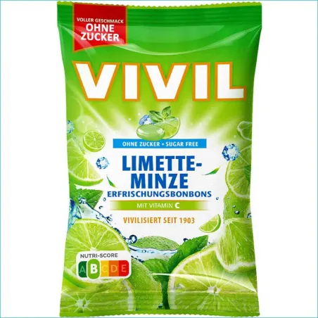 Vivil cukierki bez cukru 120g. Limette