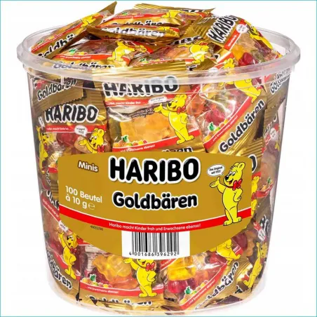 Haribo żelki 1kg. Goldbaren Original 100szt. Wiaderko /6/