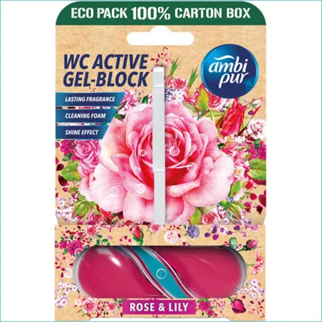 Ambi Pur zawieszka do WC 45ml. Rose&Lily /8/