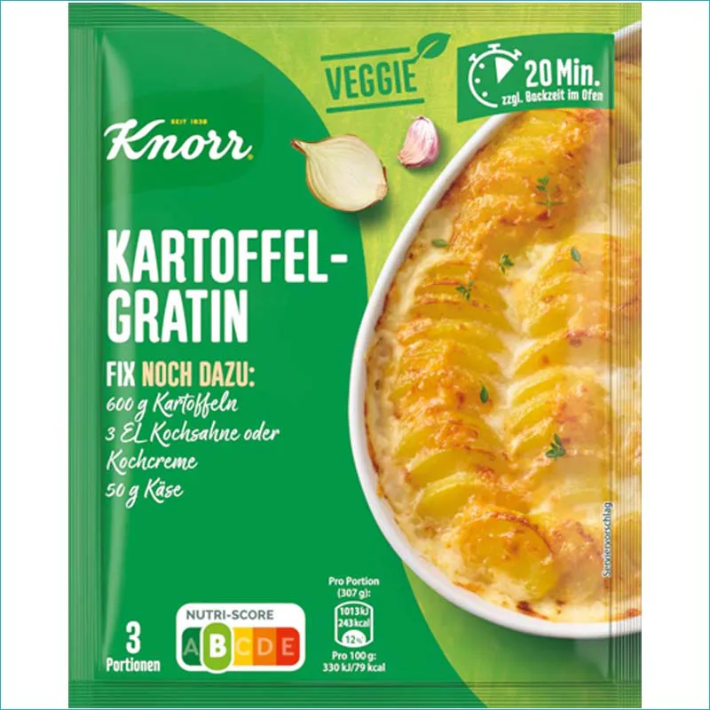 Knorr przyprawa 37g. Kartoffel Gratin Data ważności 12/2026