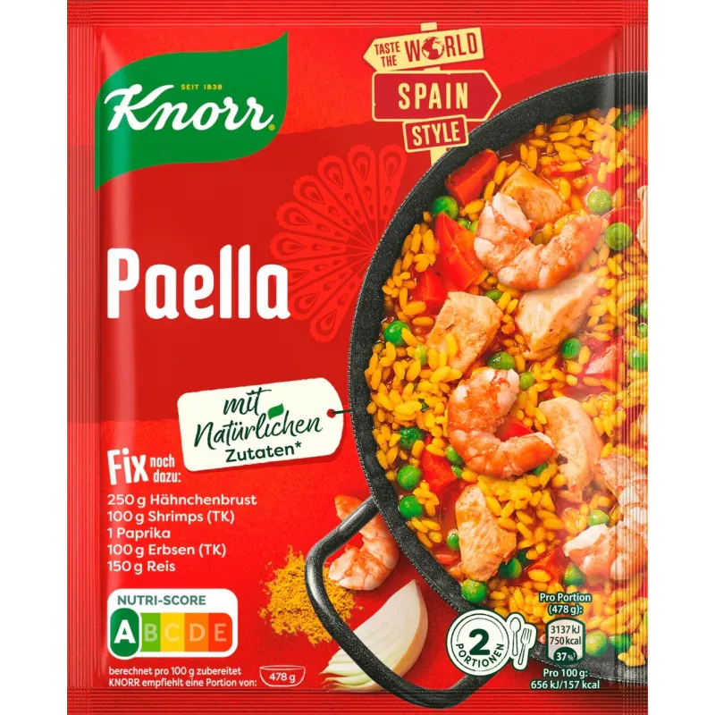 Knorr przyprawa 34g. Paella Data ważn: 10/2026