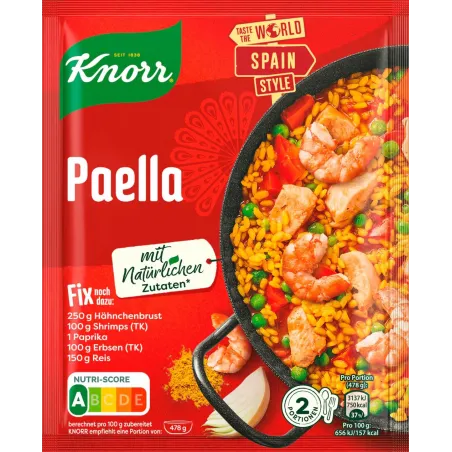 Knorr przyprawa 34g. Paella Data ważn: 10/2026