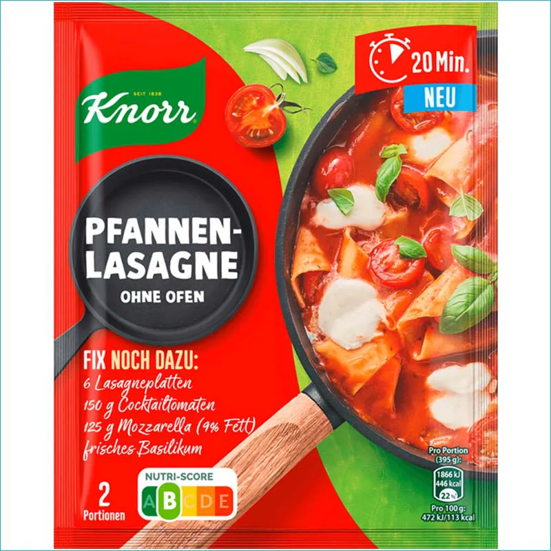 Knorr przyprawa 38g. Pfannen-Lasagne