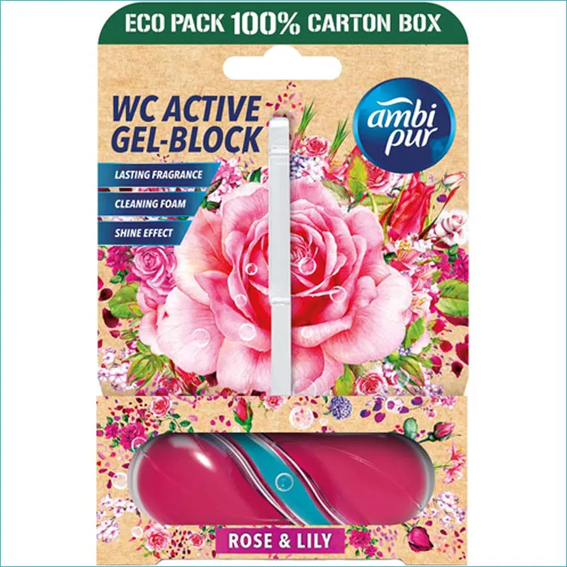Ambi Pur zawieszka do WC 45ml. Rose&Lily /8/