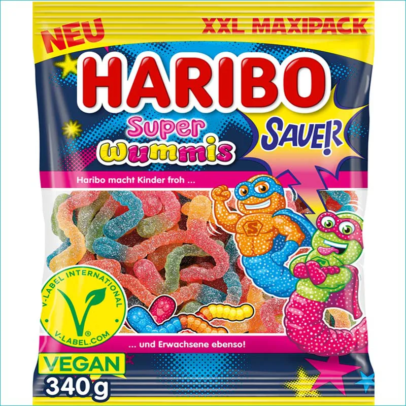 Haribo żelki 340g. Super Wummis Sauer