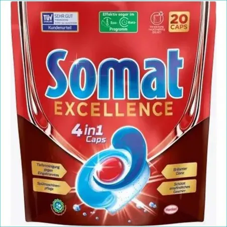 Somat Excellence 4w1 kapsułki do zmywarki 20szt. /4/