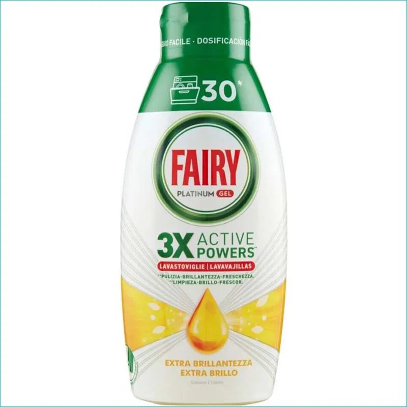 Fairy Platinum żel do zmywarki 600ml. Extra Brillo /12/