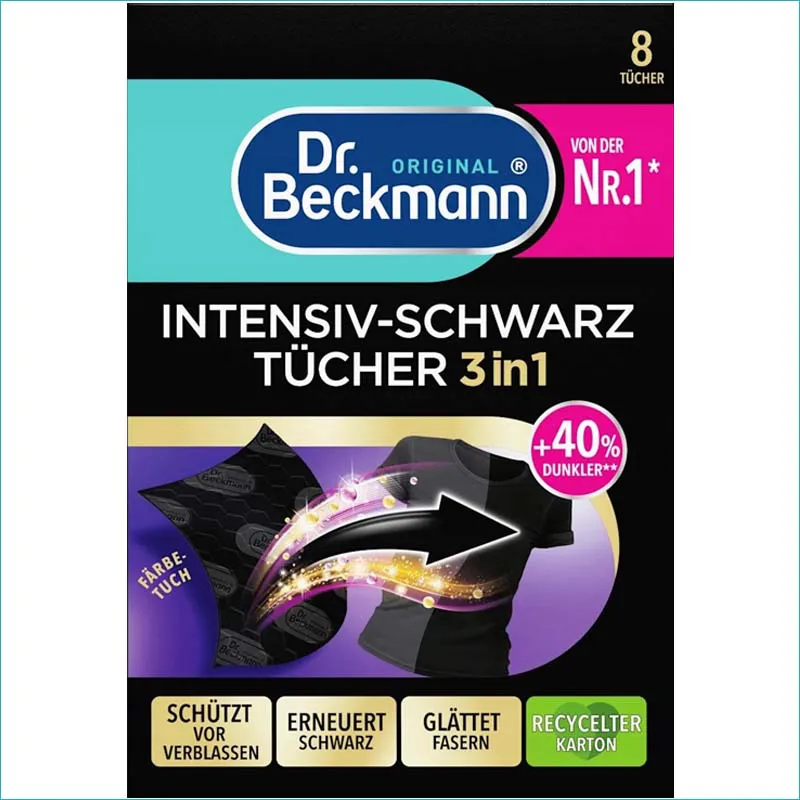 Dr Beckmann chusteczki do prania czarnych tkanin 8szt. /12/