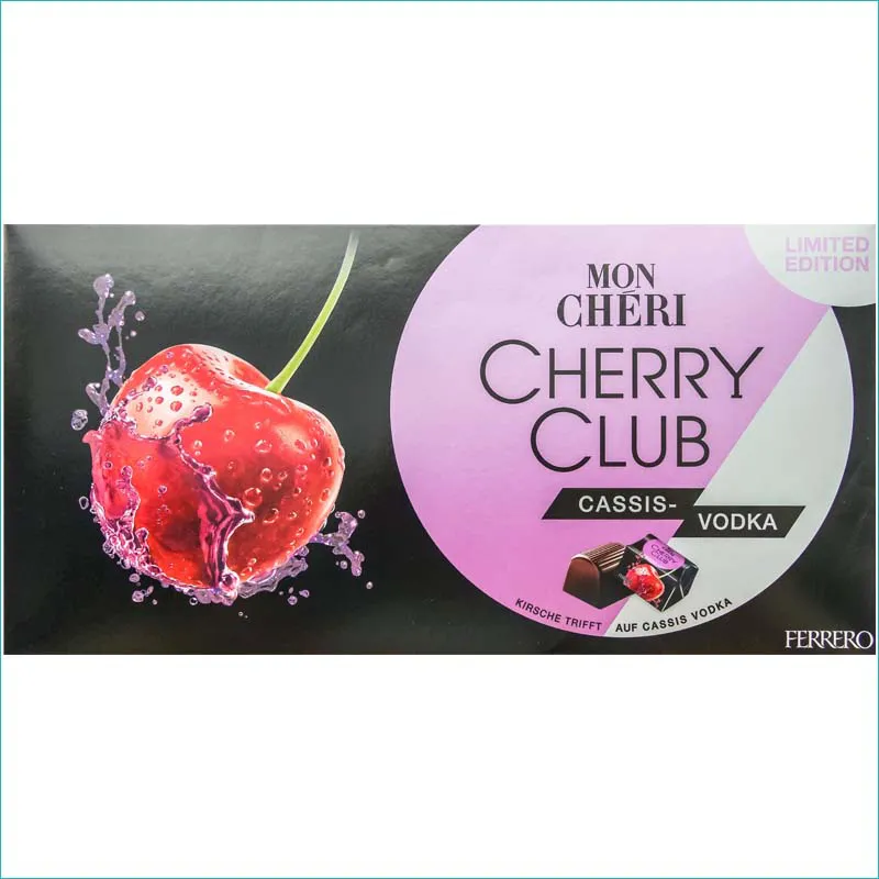 Mon Cheri bombonierka 157g. Cherry Club Cassis