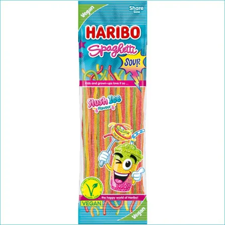 Haribo żelki 200g. Spaghetti Slush Ice Flavour /15/