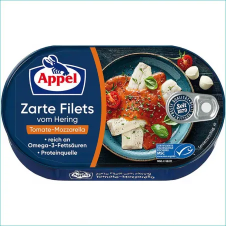 Appel filety śledziowe 200g. Tomate-Mozzarella