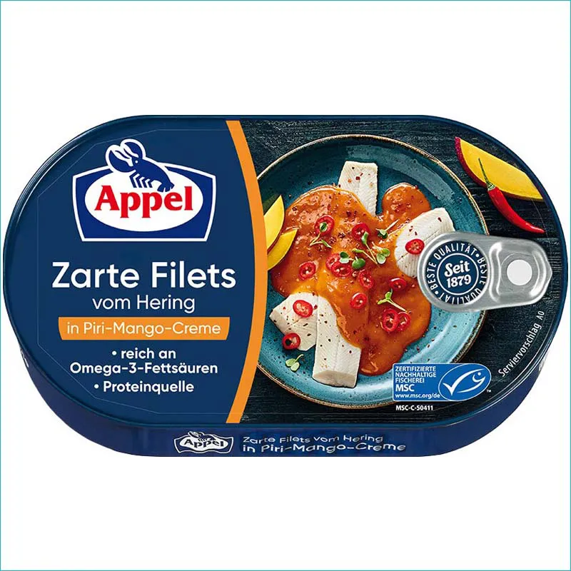 Appel filety śledziowe 200g. Piri-Mango-Creme