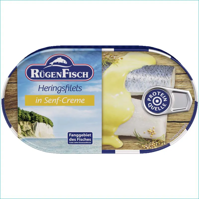 Rugen Fisch filety śledziowe 200g. Senf