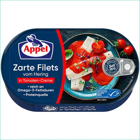 Appel filety śledziowe 200g. Tomate-Creme