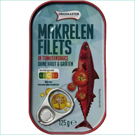 Dreimaster makrela w pomidorach 125g. 