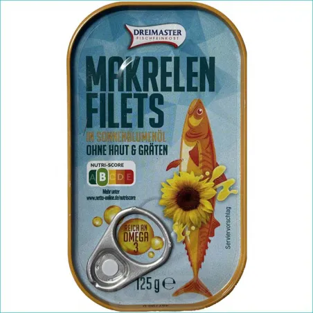 Dreimaster makrela w oleju 125g. 