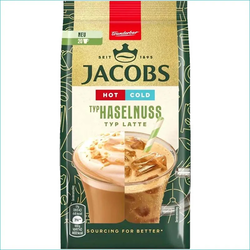 Jacobs Latte 340g. Haselnuss Hot/Cold Data ważn: 24.10.2026