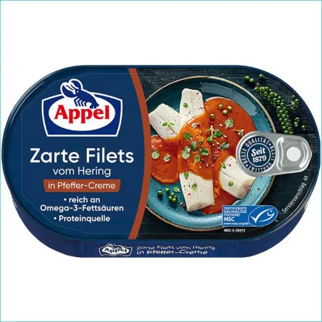 Appel filety śledziowe 200g. Pfeffer Creme