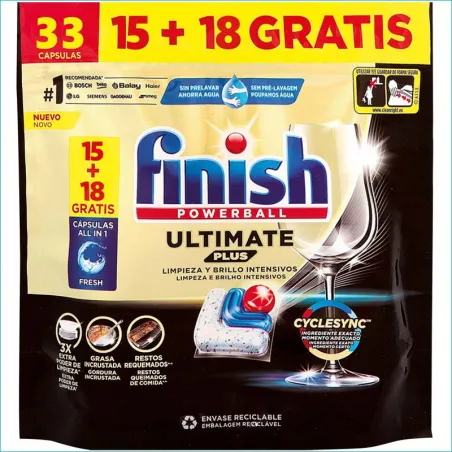 Finish Ultimate Plus kapsułki do zmywarki 33szt. /7/